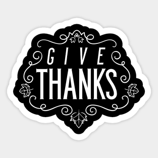 Give Thanks Sticker